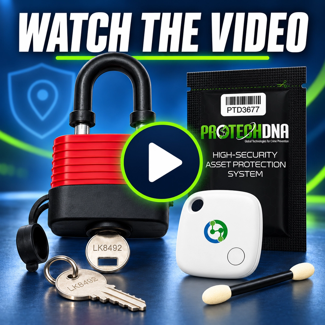TrackSafe™ High-Security Padlock + Smart Tag with DNA Property Protection - Image 14